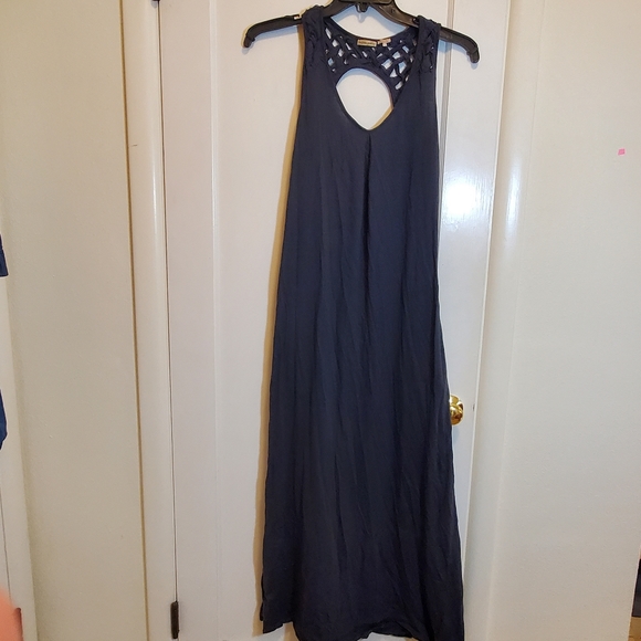 Holding Horses sleeveless blue cotton maxi dress - Picture 2 of 7